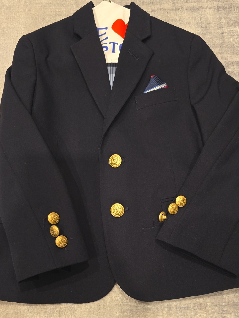 Boys's Classic Navy Blazer with Brass Buttons